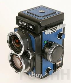Rollei Rolleiflex 4.0 Fw And R35 ´´prototype´´ Set In Silver/blue Leather Rare