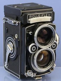 Rollei Rolleiflex Whiteface 2.8f Zeiss Planar 80mm Tlr Camera +cap +hood Late#