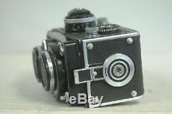 Rolleiflex 2.8F 12x24 Xenotar White Face with Cap and Meter TLR Film Camera