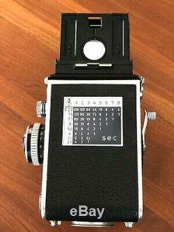 Rolleiflex 3.5-E Twin Lens Reflex Film Camera with Zeiss 75mm f3.5 Planar Lens