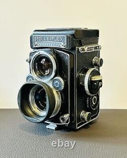Rolleiflex 3.5F Planar 75mm White Face Whiteface With Case & Hood