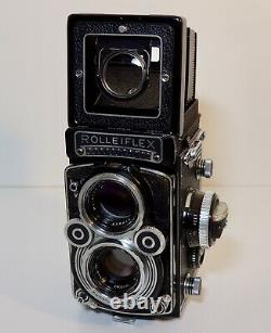 Rolleiflex 3.5F TLR-Schneider Xenotar 75mm Good Light Meter-Prism-Filters/Cases