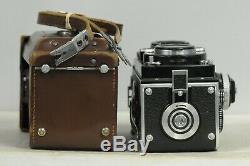 Rolleiflex 3.5F Xenotar TLR Film Camera with Cap, Case, Strap &, Meter