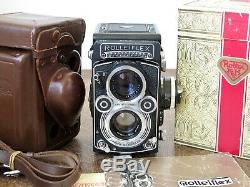 Rolleiflex 3.5F Zeiss Planar Model 3 TLR 6x6 Rollei Camera + Case Rare Boxed
