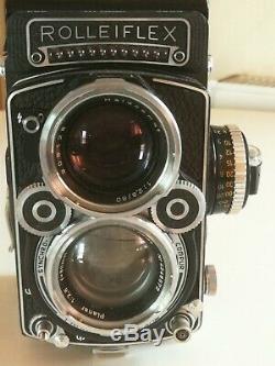 Rolleiflex 80mm 2.8F Twin Lens Reflex Camera and accessories Carl Zeiss Lens