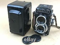 Rolleiflex Black Baby Rollei TLR with Xenar 60mm 3.5 Lens withOriginal Leather Case