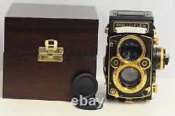 Rolleiflex Gold/Aurum 2.8F Xenotar with Cap, Strap, Display Case & Box