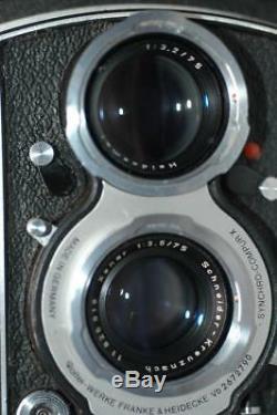 Rolleiflex Rolleicord Vb TLR White Face 75mm f3.5 Xenar lens w case Cla'd Ex++
