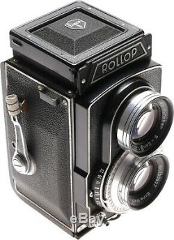 Rollop TLR vintage 6x6 film camera Ennit 2.8/80mm case cap super clean