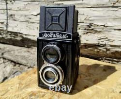 TLR Film Camera Lubitel Lens with75mm f4.5 6x6 cm Lomography USSR LOMO SERVICED