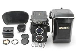 TOP MINT Meter Works? Yashica Mat 124G TLR Camera with Case, Hood from JAPAN B79
