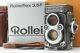 Unused Boxed Rollei Rolleiflex 3.5F TLR Planar 75mm White Face withcase Japan