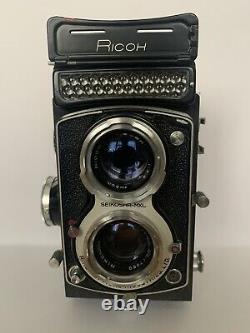 Vintage Ricoh Diacord Medium Format camera and leather case