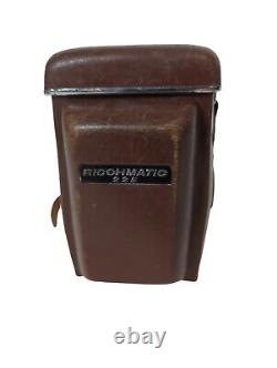 Vintage Ricoh Ricohmatic 225 6x6 Film TLR Camera & Leather Case Seikosha-SLV VTG