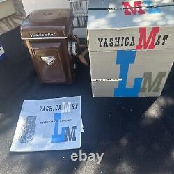 Vintage Yashica-Mat LM TLR Medium Format Film Camera With 80mm 3.2 Lens 120mm Film