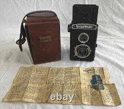 Voigtländer Brillant V6 1937 Bakelite Camera & Case With Original Instructions