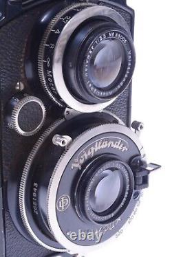 Voigtlander Superb 6x6 Tlr Camera Very Nice, Works 100% Skopar 75mm 3.5 Lens