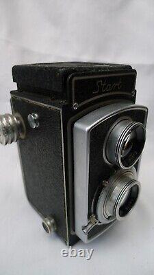 WZFO TLR Medium Format Film Camera START 6x6 EUKTAR F1.4 /75mm with Leather Case