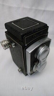 WZFO TLR Medium Format Film Camera START 6x6 EUKTAR F1.4 /75mm with Leather Case