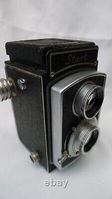 WZFO TLR Medium Format Film Camera START 6x6 EUKTAR F1.4 /75mm with Leather Case