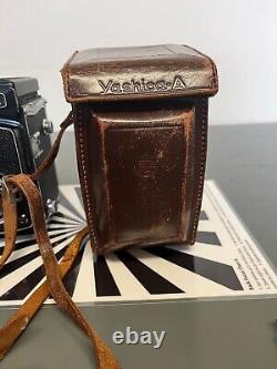 Yashica-A Medium Format Film Camera TLR 80mm 1950s Vintage with Case