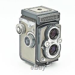 Yashica D Twin Lens TLR 120 6x6 Film Camera. RARE Grey/Grey Colour. IN BOX
