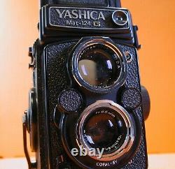 Yashica Mat 124G 6x6 TLR Film Camera With Yashinon 80mm F3.5 + case Mint from UK