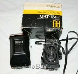 Yashica Mat 124G TLR 6x6 Camera Excellent Condition Box, Strap & Case Included