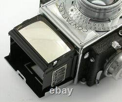 ZEISS IKON Contaflex TLR Sonnar 2/50 5cm 50 F2 case strap cap fine condition