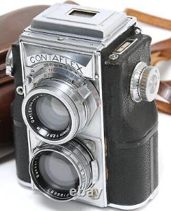 Zeiss Ikon Contaflex TLR Film Camera w. Zeiss Sonnar 1.5/5cm, Original Case